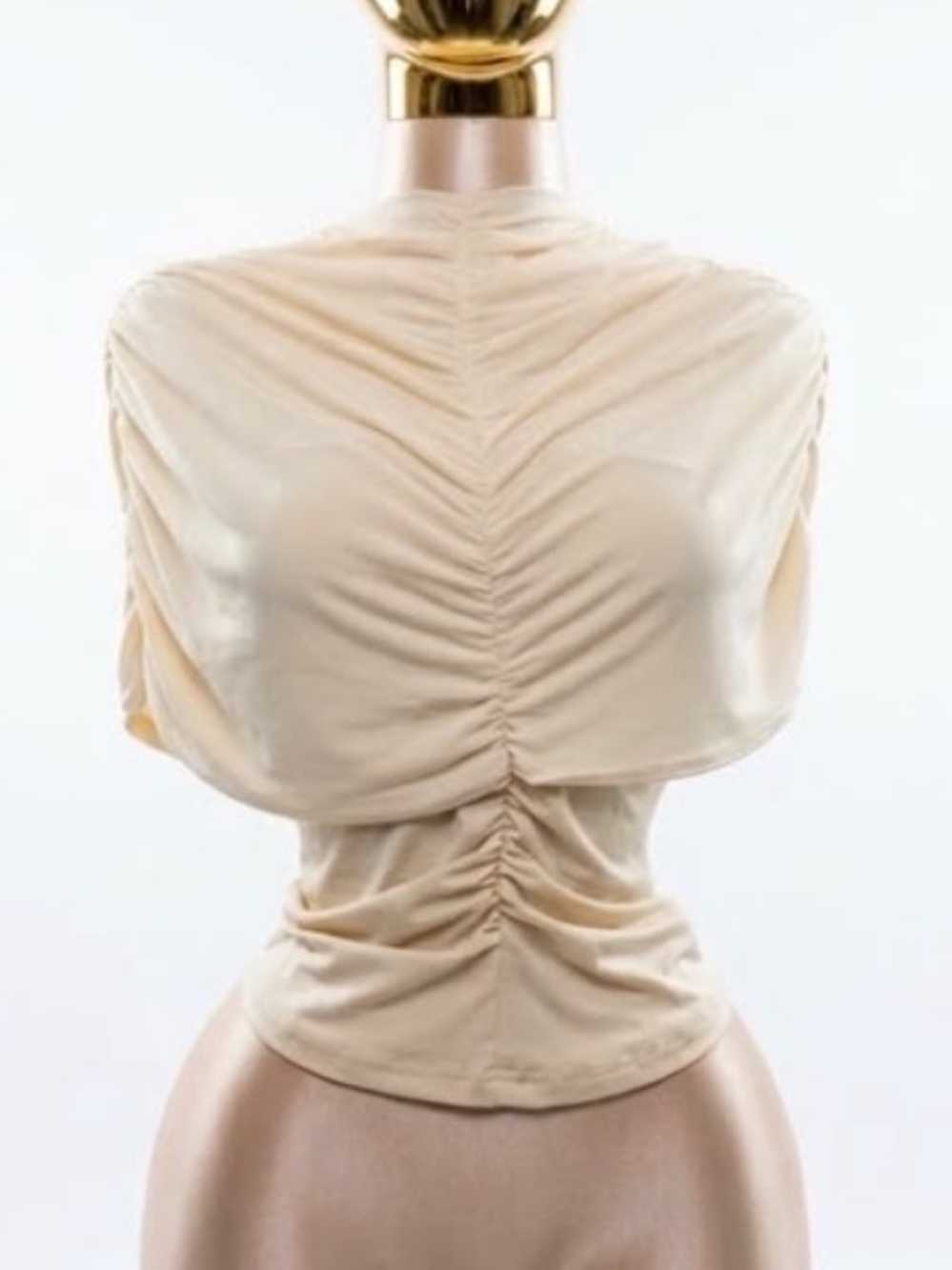 Ruched CAPE Short Sleeve Women's Top